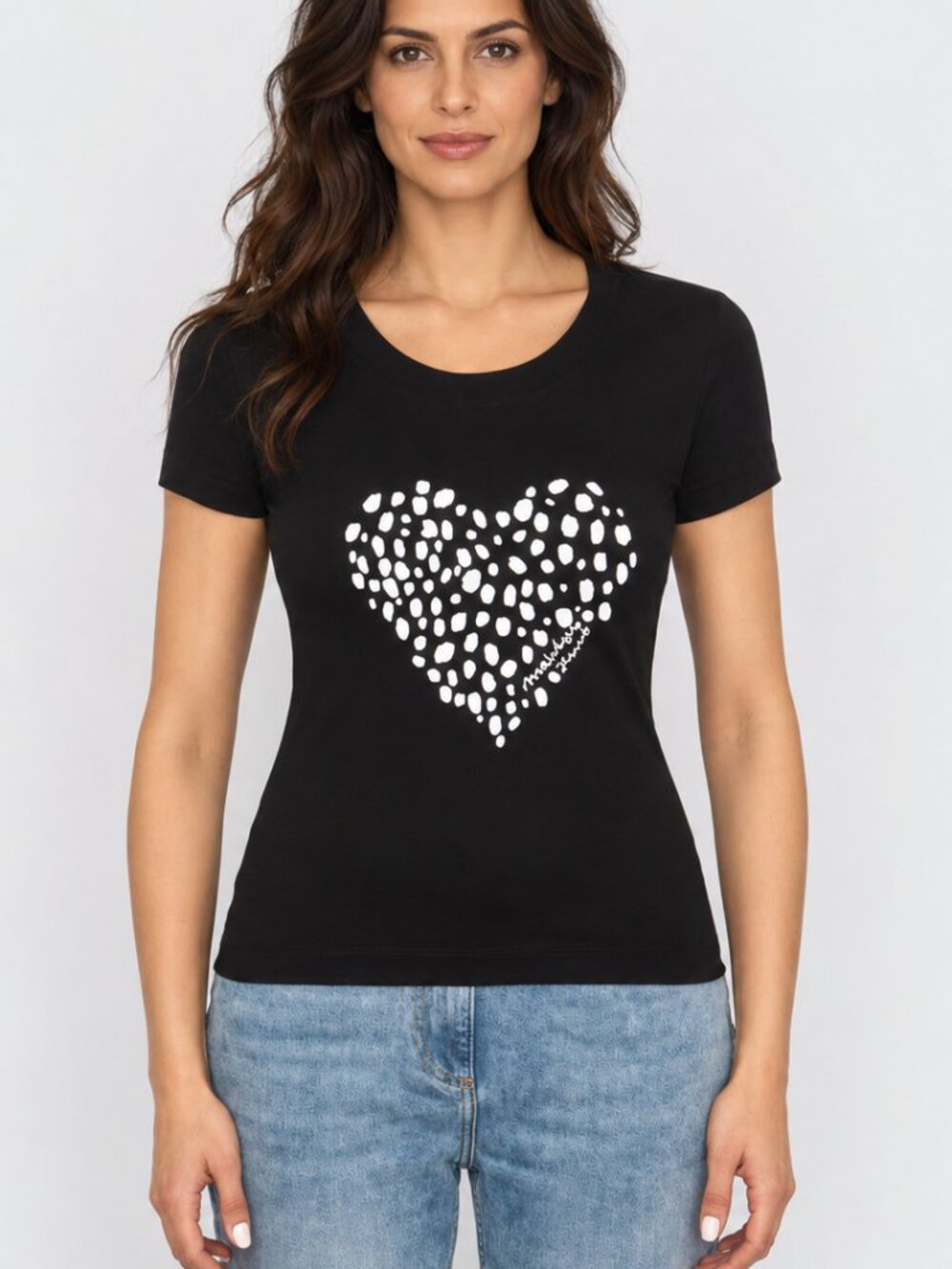 Moschino Jeans black heart-logo t-shirt XS NWOT
